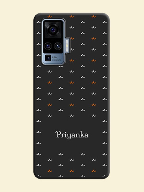 Simple Pattern With Custom Text On Space Black Personalized Soft Matte Phone Covers -Vivo X50 Pro 5G