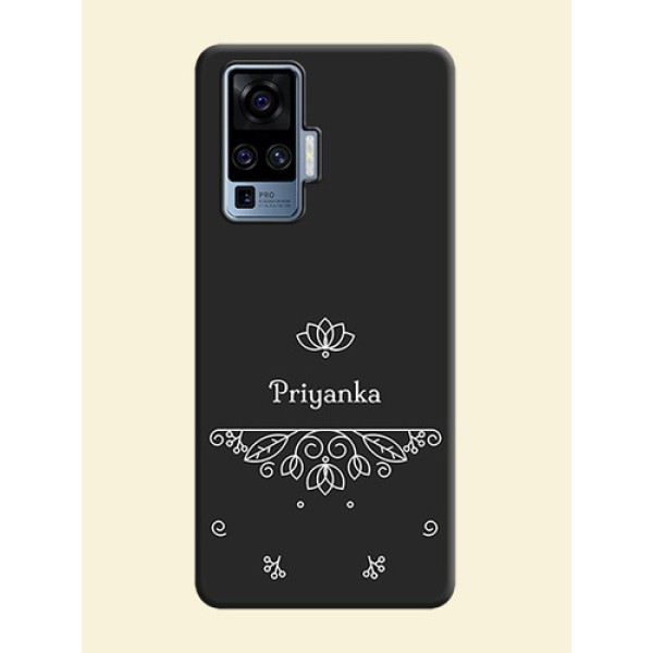 Lotus Garden Custom Text On Space Black Personalized Soft Matte Phone Covers -Vivo X50 Pro 5G Lotus Garden Custom Text On Space Black Personalized Soft Matte Phone Covers -Vivo X50 Pro 5G