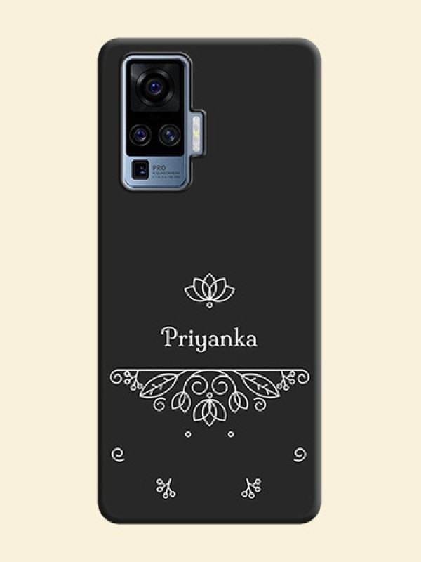 Lotus Garden Custom Text On Space Black Personalized Soft Matte Phone Covers -Vivo X50 Pro 5G