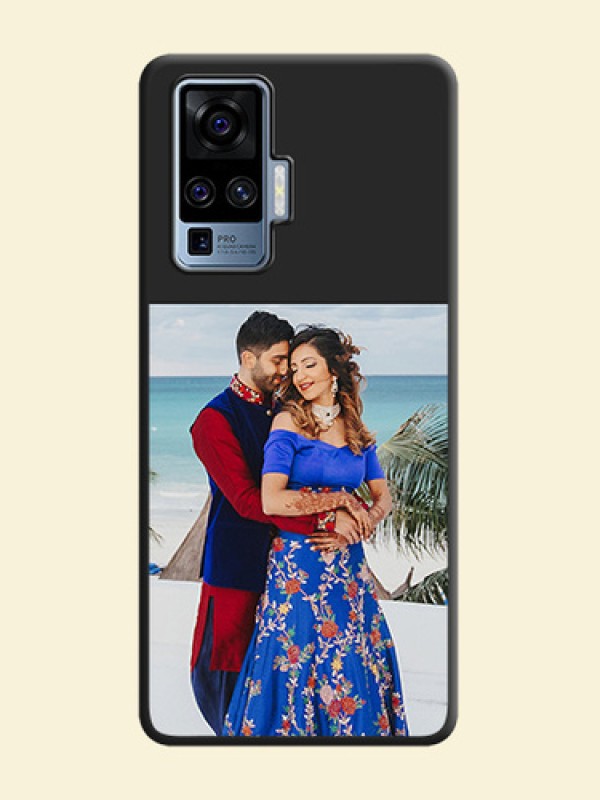 Image Upload With Space Black Color On Custom Soft Matte Mobile Back Cover - Vivo X50 Pro 5G
