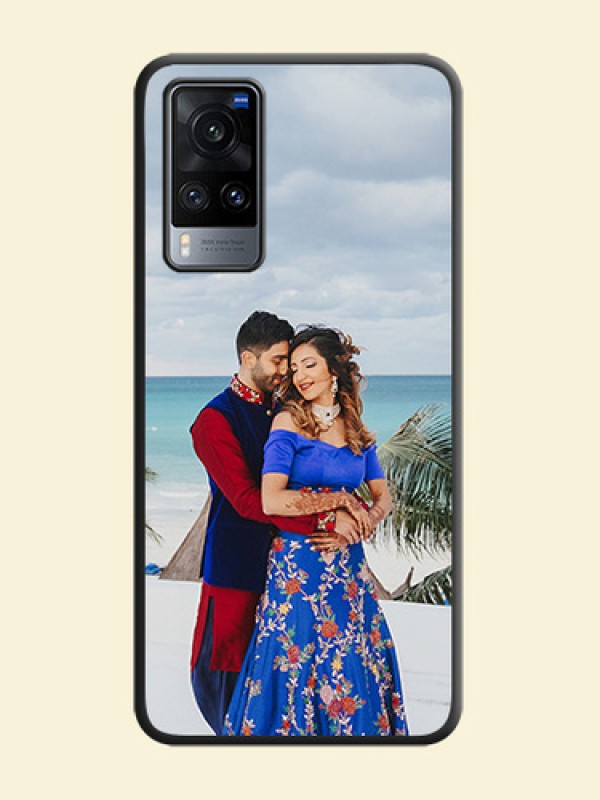 Full Single Pic Upload On Space Black Personalized Soft Matte Phone Covers -Vivo X60 5G