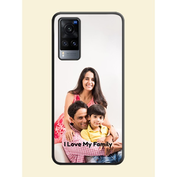 Full Single Pic Upload With Text On Space Black Personalized Soft Matte Phone Covers -Vivo X60 5G Full Single Pic Upload With Text On Space Black Personalized Soft Matte Phone Covers -Vivo X60 5G