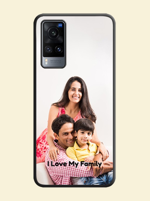 Full Single Pic Upload With Text On Space Black Personalized Soft Matte Phone Covers -Vivo X60 5G