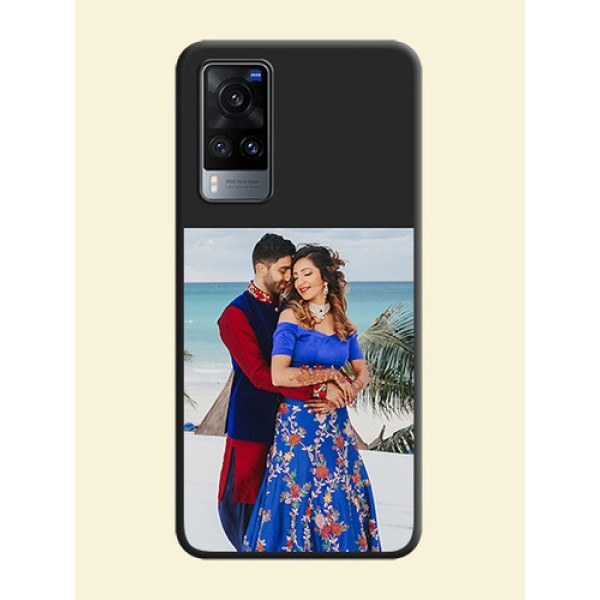 Image Upload With Space Black Color On Custom Soft Matte Mobile Back Cover - Vivo X60 5G Image Upload With Space Black Color On Custom Soft Matte Mobile Back Cover - Vivo X60 5G