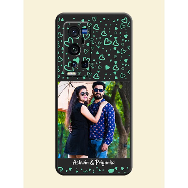 Sea Green Indefinite Love Pattern on Photo on Space Black Soft Matte Mobile Cover - Vivo X60 Pro Plus Sea Green Indefinite Love Pattern on Photo on Space Black Soft Matte Mobile Cover - Vivo X60 Pro Plus
