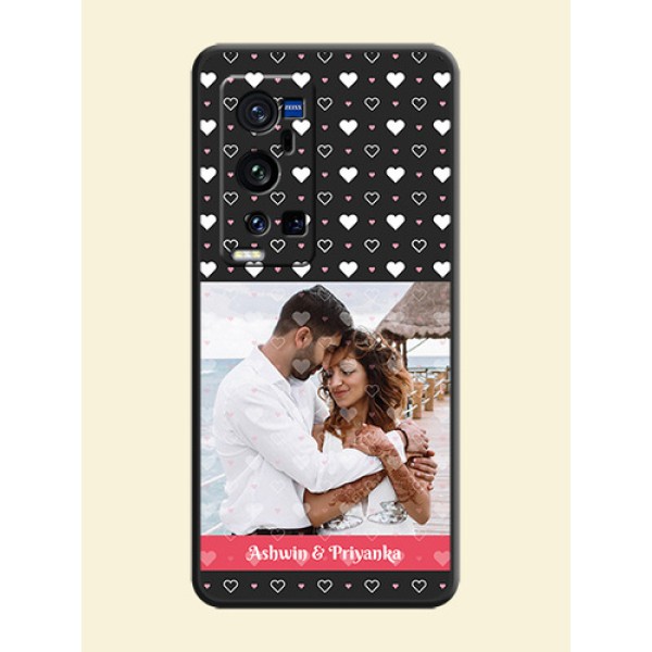 White Color Love Symbols with Text Design on Photo on Space Black Soft Matte Phone Cover - Vivo X60 Pro Plus White Color Love Symbols with Text Design on Photo on Space Black Soft Matte Phone Cover - Vivo X60 Pro Plus