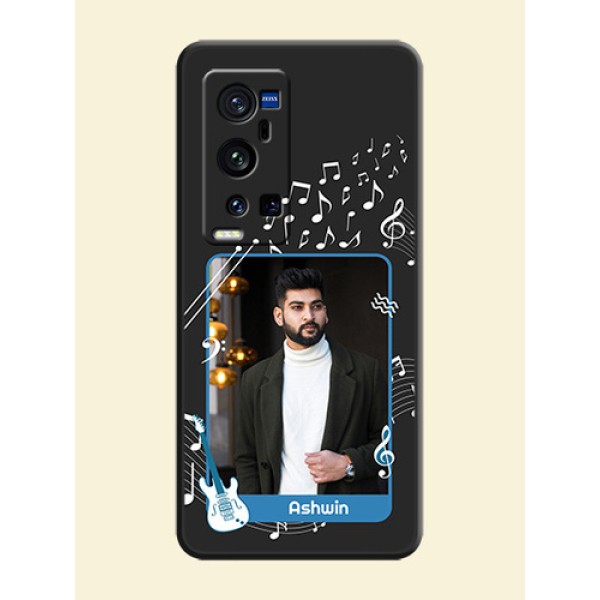 Musical Theme Design with Text on Photo on Space Black Soft Matte Mobile Case - Vivo X60 Pro Plus Musical Theme Design with Text on Photo on Space Black Soft Matte Mobile Case - Vivo X60 Pro Plus