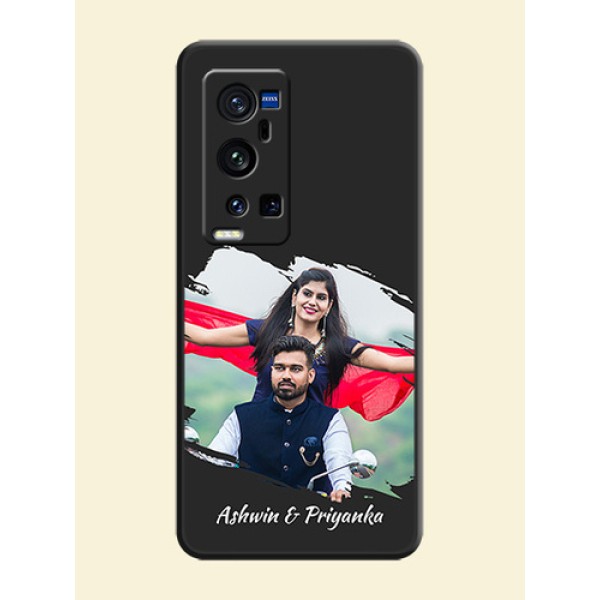 Grunge Brush Strokes on Photo on Space Black Soft Matte Back Cover - Vivo X60 Pro Plus Grunge Brush Strokes on Photo on Space Black Soft Matte Back Cover - Vivo X60 Pro Plus