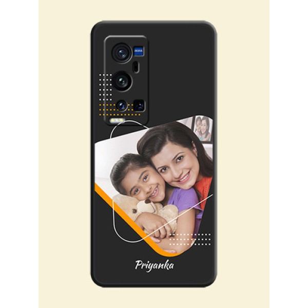 Yellow Triangle on Photo on Space Black Soft Matte Phone Cover - Vivo X60 Pro Plus Yellow Triangle on Photo on Space Black Soft Matte Phone Cover - Vivo X60 Pro Plus