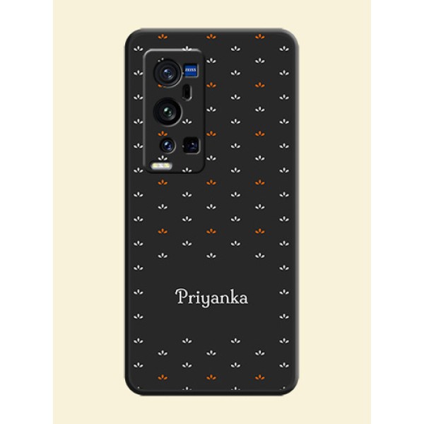 Simple Pattern With Custom Text On Space Black Personalized Soft Matte Phone Covers -Vivo X60 Pro Plus 5G Simple Pattern With Custom Text On Space Black Personalized Soft Matte Phone Covers -Vivo X60 Pro Plus 5G