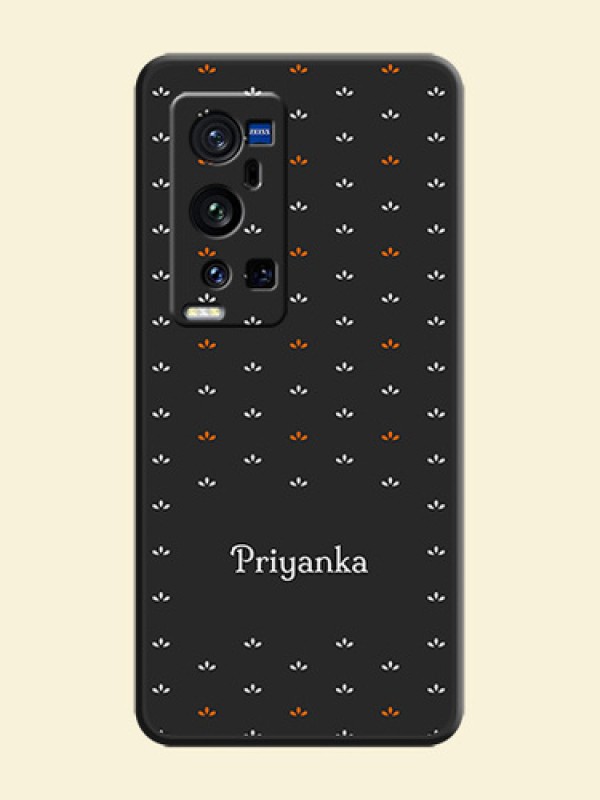 Simple Pattern With Custom Text On Space Black Personalized Soft Matte Phone Covers -Vivo X60 Pro Plus 5G