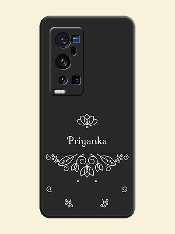 Lotus Garden Custom Text On Space Black Personalized Soft Matte Phone Covers -Vivo X60 Pro Plus 5G