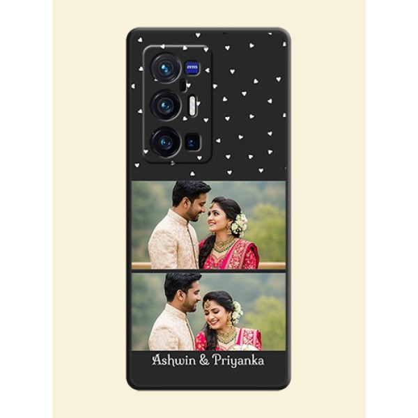 Miniature Love Symbols with Name on Space Black Custom Soft Matte Back Cover - Vivo X70 Pro Plus 5G Miniature Love Symbols with Name on Space Black Custom Soft Matte Back Cover - Vivo X70 Pro Plus 5G