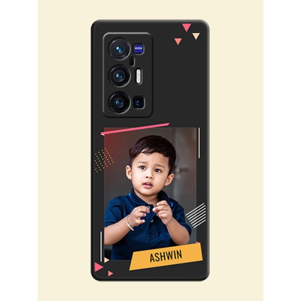 Photo Frame with Triangle Small Dots on Photo on Space Black Soft Matte Back Cover - Vivo X70 Pro Plus 5G Photo Frame with Triangle Small Dots on Photo on Space Black Soft Matte Back Cover - Vivo X70 Pro Plus 5G