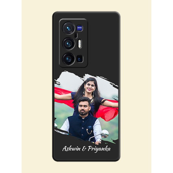 Grunge Brush Strokes on Photo on Space Black Soft Matte Back Cover - Vivo X70 Pro Plus 5G Grunge Brush Strokes on Photo on Space Black Soft Matte Back Cover - Vivo X70 Pro Plus 5G