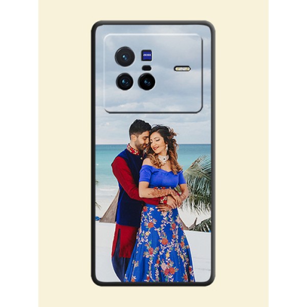 Full Single Pic Upload On Space Black Personalized Soft Matte Phone Covers -Vivo X80 5G Full Single Pic Upload On Space Black Personalized Soft Matte Phone Covers -Vivo X80 5G