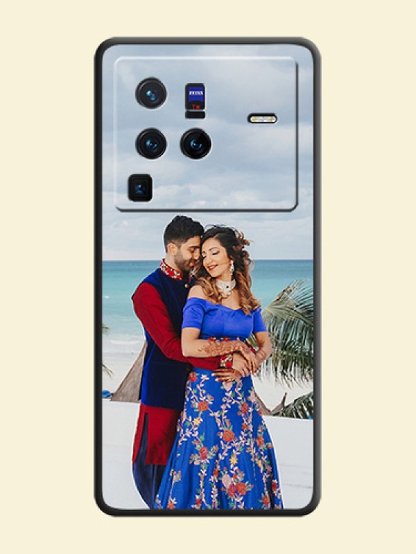 Full Single Pic Upload On Space Black Personalized Soft Matte Phone Covers -Vivo X80 Pro 5G