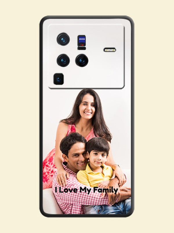 Full Single Pic Upload With Text On Space Black Personalized Soft Matte Phone Covers -Vivo X80 Pro 5G