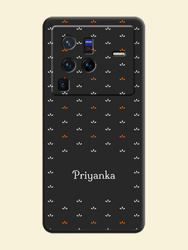 Simple Pattern With Custom Text On Space Black Personalized Soft Matte Phone Covers -Vivo X80 Pro 5G