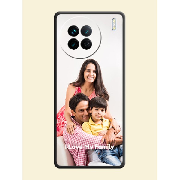Full Single Pic Upload With Text On Space Black Personalized Soft Matte Phone Covers -Vivo X90 5G Full Single Pic Upload With Text On Space Black Personalized Soft Matte Phone Covers -Vivo X90 5G