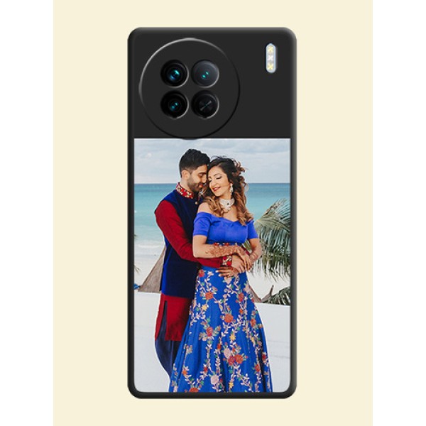 Image Upload With Space Black Color On Custom Soft Matte Mobile Back Cover - Vivo X90 5G Image Upload With Space Black Color On Custom Soft Matte Mobile Back Cover - Vivo X90 5G