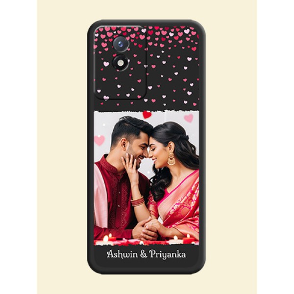Fall in Love with Your Partner on Photo on Space Black Soft Matte Phone Cover - Vivo Y02t Fall in Love with Your Partner on Photo on Space Black Soft Matte Phone Cover - Vivo Y02t