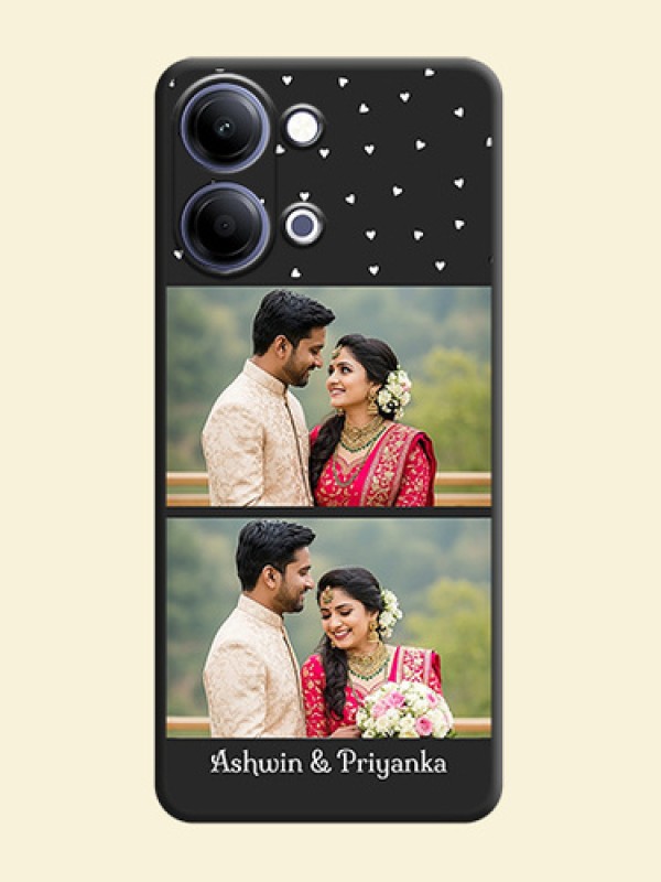 Miniature Love Symbols with Name On Space Black Custom Soft Matte Mobile Back Cover - Vivo Y05 4G