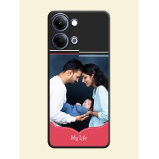 Classic Plain Design with Name On Space Black Custom Soft Matte Mobile Back Cover - Vivo Y11 5G