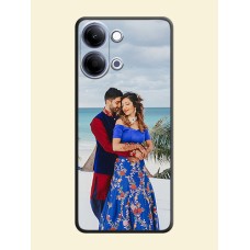 Full Single Pic Upload On Space Black Custom Soft Matte Mobile Back Cover - Vivo Y11 5G