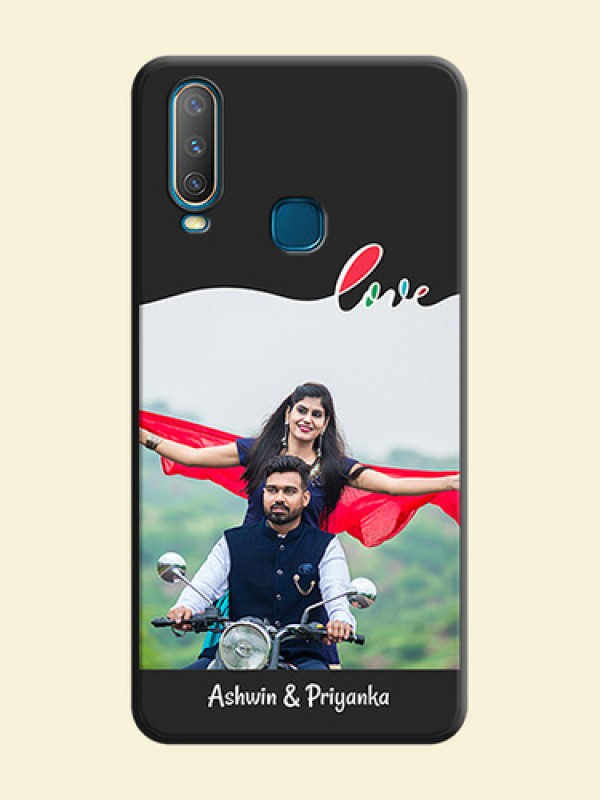 Fall in Love Pattern with Picture - Photo on Space Black Soft Matte Mobile Case - Vivo Y15