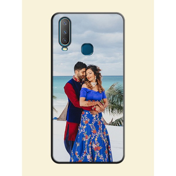 Full Single Pic Upload On Space Black Personalized Soft Matte Phone Covers -Vivo Y15 Full Single Pic Upload On Space Black Personalized Soft Matte Phone Covers -Vivo Y15