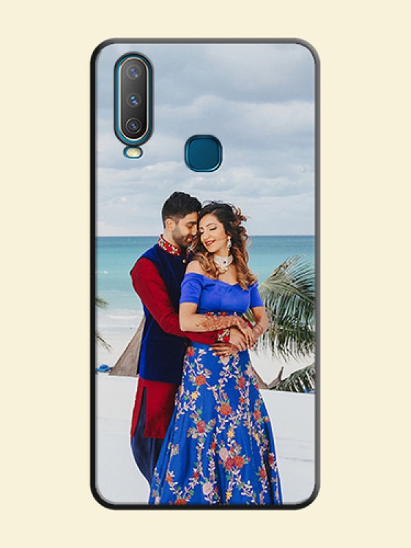 Full Single Pic Upload On Space Black Personalized Soft Matte Phone Covers -Vivo Y15