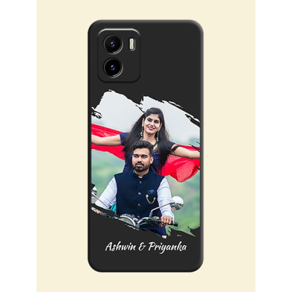 Grunge Brush Strokes on Photo on Space Black Soft Matte Back Cover - Vivo Y15c Grunge Brush Strokes on Photo on Space Black Soft Matte Back Cover - Vivo Y15c