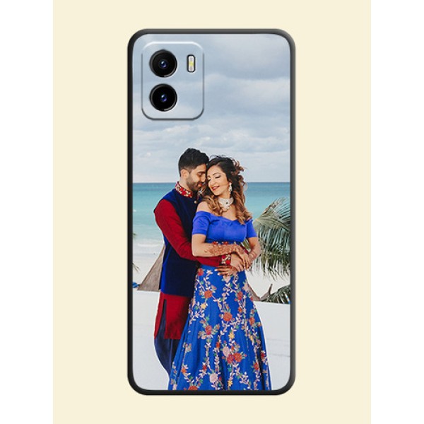 Full Single Pic Upload On Space Black Personalized Soft Matte Phone Covers -Vivo Y15C Full Single Pic Upload On Space Black Personalized Soft Matte Phone Covers -Vivo Y15C