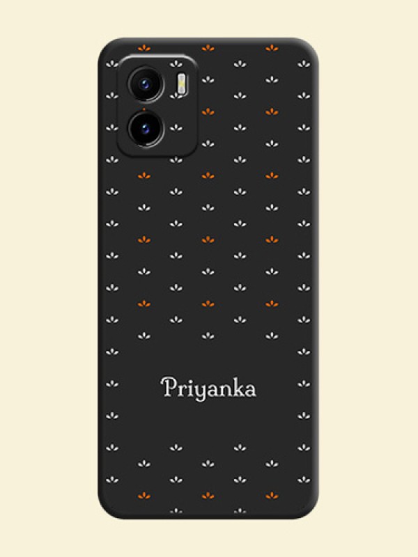 Simple Pattern With Custom Text On Space Black Personalized Soft Matte Phone Covers -Vivo Y15C