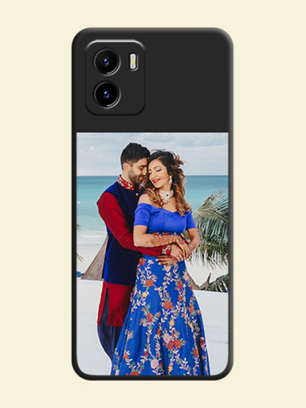 Image Upload With Space Black Color On Custom Soft Matte Mobile Back Cover - Vivo Y15C