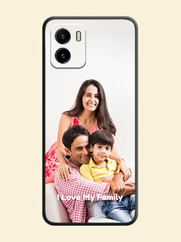 Full Single Pic Upload With Text On Space Black Personalized Soft Matte Phone Covers -Vivo Y15S