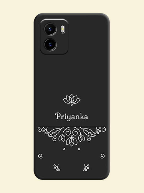 Lotus Garden Custom Text On Space Black Personalized Soft Matte Phone Covers -Vivo Y15S