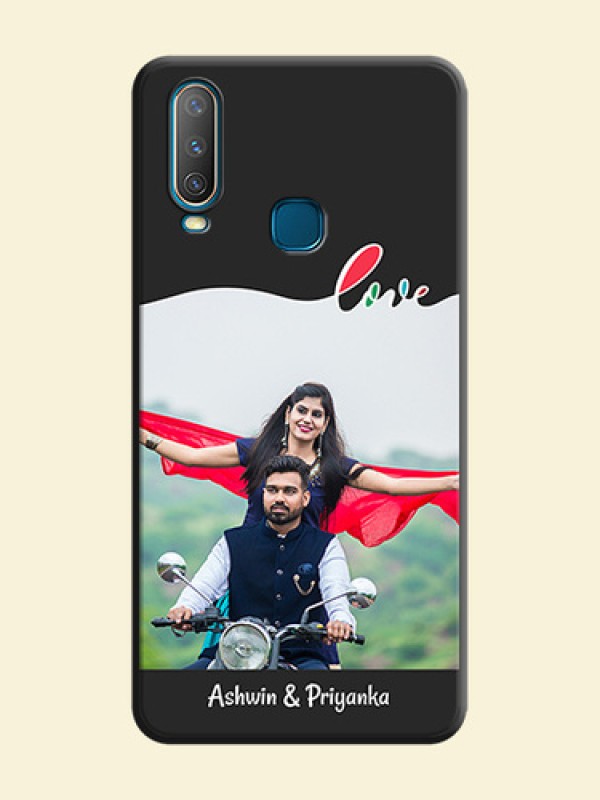 Fall in Love Pattern with Picture - Photo on Space Black Soft Matte Mobile Case - Vivo Y17