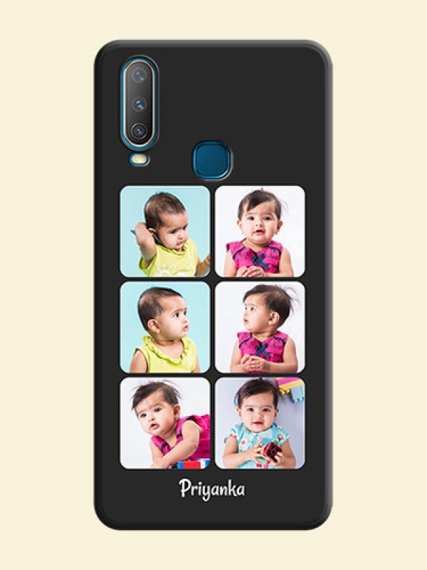 Floral Art with 6 Image Holder - Photo on Space Black Soft Matte Mobile Case - Vivo Y17
