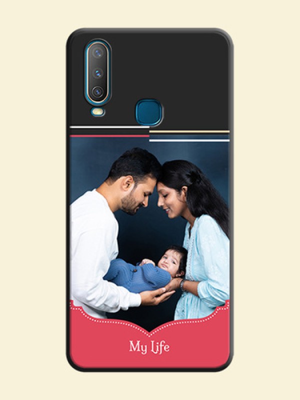 Classic Plain Design with Name - Photo on Space Black Soft Matte Phone Cover - Vivo Y17