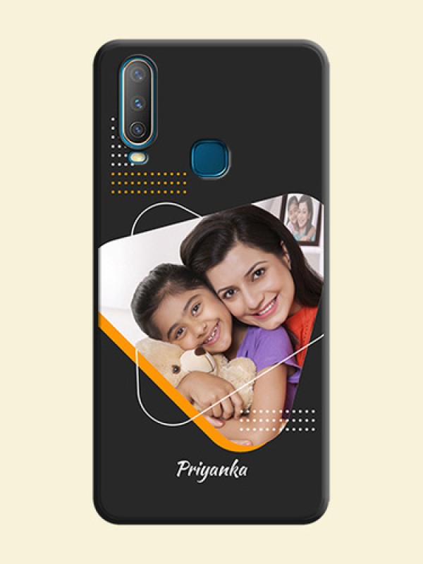 Yellow Triangle - Photo on Space Black Soft Matte Phone Cover - Vivo Y17