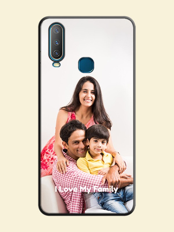 Full Single Pic Upload With Text On Space Black Personalized Soft Matte Phone Covers -Vivo Y17