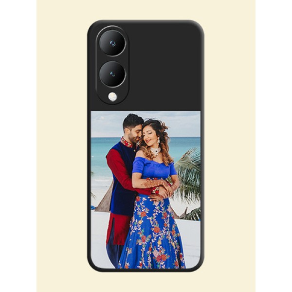 Image Upload With Space Black Color On Custom Soft Matte Mobile Back Cover - Vivo Y17S Image Upload With Space Black Color On Custom Soft Matte Mobile Back Cover - Vivo Y17S