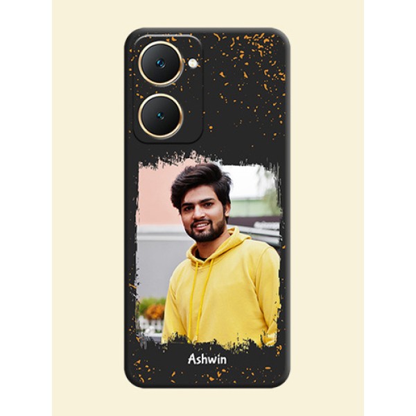 Spray Free Design on Photo On Space Black Custom Soft Matte Mobile Back Cover - Vivo Y18 Spray Free Design on Photo On Space Black Custom Soft Matte Mobile Back Cover - Vivo Y18