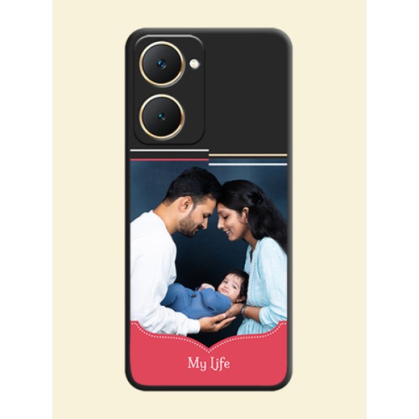Classic Plain Design with Name On Space Black Custom Soft Matte Mobile Back Cover - Vivo Y18 Classic Plain Design with Name On Space Black Custom Soft Matte Mobile Back Cover - Vivo Y18