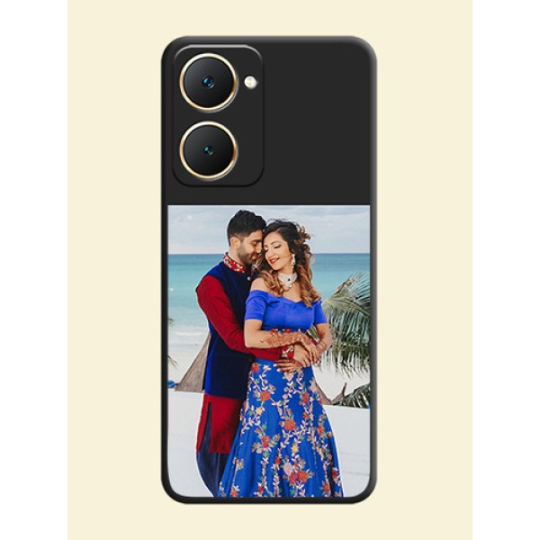 Image Upload With Space Black Color On Custom Soft Matte Mobile Back Cover - Vivo Y18 Image Upload With Space Black Color On Custom Soft Matte Mobile Back Cover - Vivo Y18