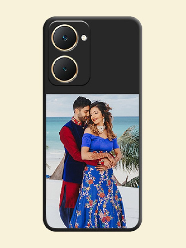 Image Upload With Space Black Color On Custom Soft Matte Mobile Back Cover - Vivo Y18I