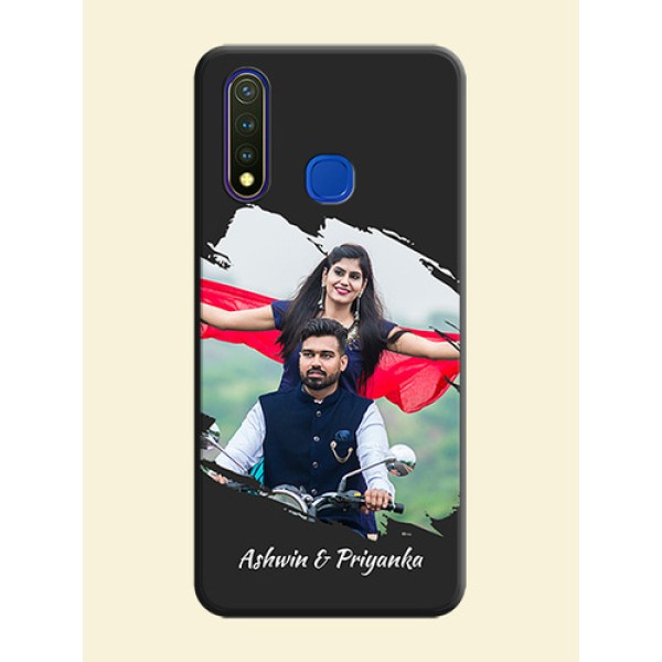 Grunge Brush Strokes - Photo on Space Black Soft Matte Back Cover - Vivo Y19 Grunge Brush Strokes - Photo on Space Black Soft Matte Back Cover - Vivo Y19