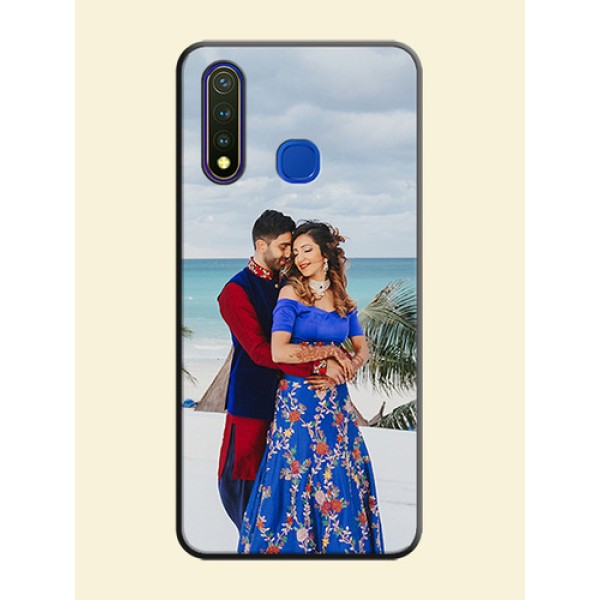 Full Single Pic Upload On Space Black Personalized Soft Matte Phone Covers -Vivo Y19 Full Single Pic Upload On Space Black Personalized Soft Matte Phone Covers -Vivo Y19
